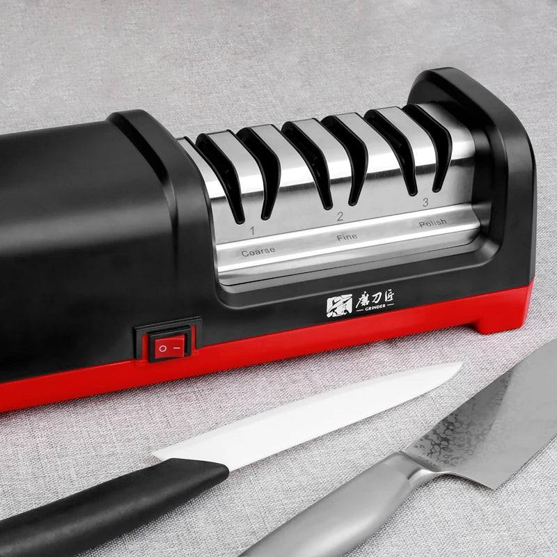 TAIDEA Electric Diamond Knife Sharpener New Upgrade Sharpening System Have Polishing Grit 360/600/1000# Professional Sharpeners