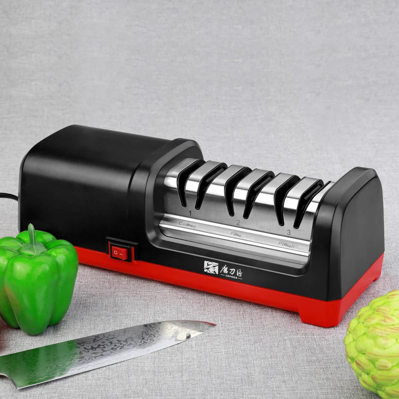 TAIDEA Electric Diamond Knife Sharpener New Upgrade Sharpening System Have Polishing Grit 360/600/1000# Professional Sharpeners