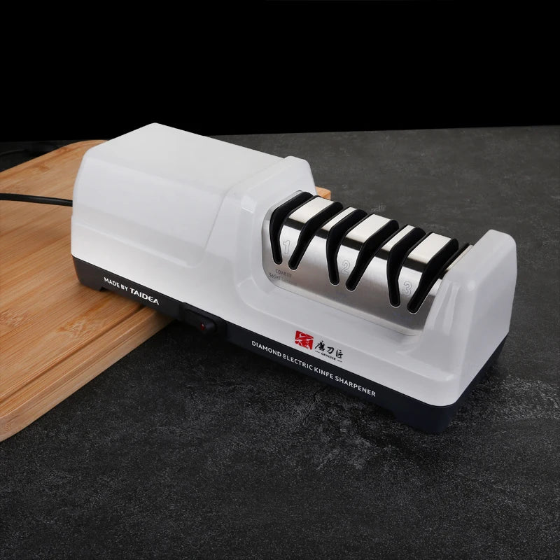 TAIDEA Electric Diamond Knife Sharpener New Upgrade Sharpening System Have Polishing Grit 360/600/1000# Professional Sharpeners