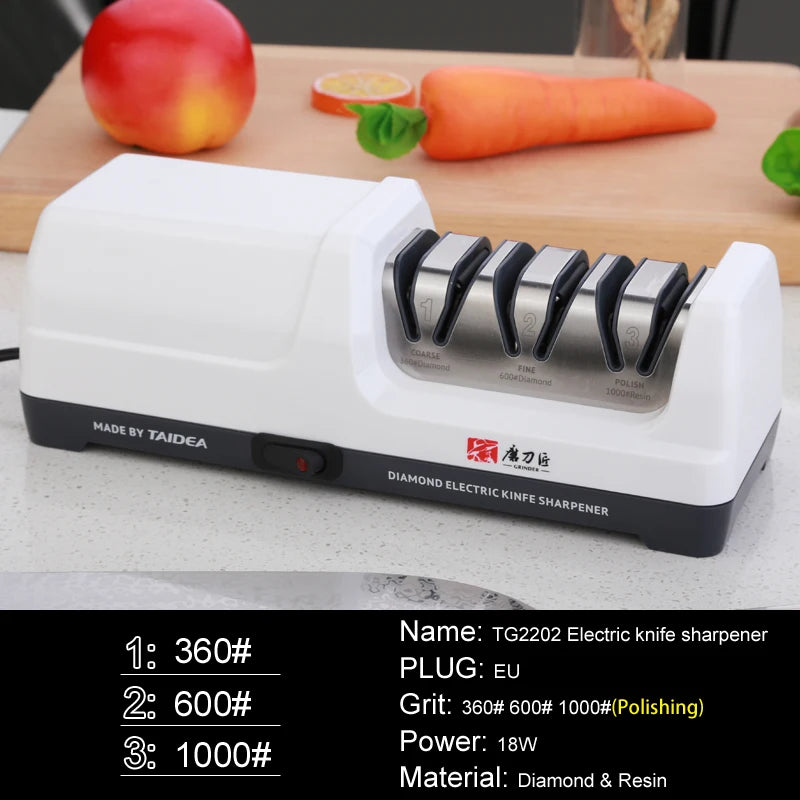 TAIDEA Electric Diamond Knife Sharpener New Upgrade Sharpening System Have Polishing Grit 360/600/1000# Professional Sharpeners