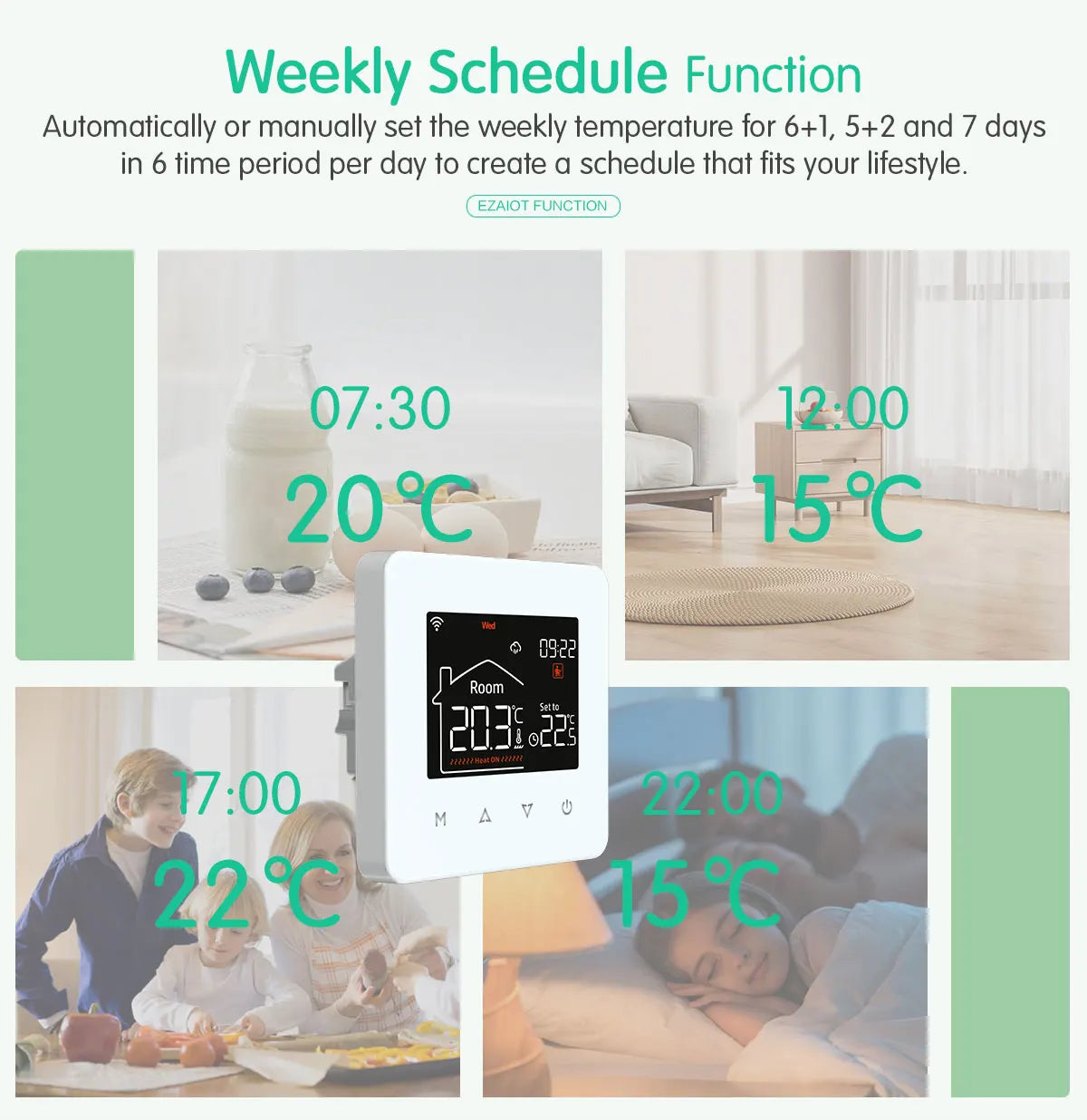 Tuya Smart Home Thermostat Water Electric Warm Floor Heating Gas Boiler WiFi Temperature Remote Controller with Google Alexa