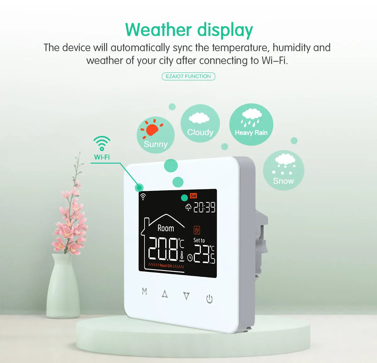 Tuya Smart Home Thermostat Water Electric Warm Floor Heating Gas Boiler WiFi Temperature Remote Controller with Google Alexa