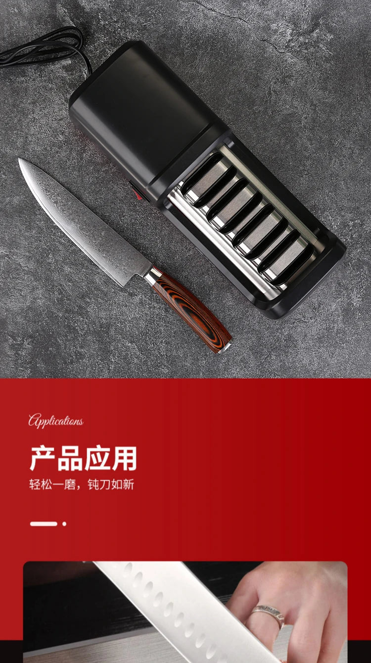TAIDEA Electric Diamond Knife Sharpener New Upgrade Sharpening System Have Polishing Grit 360/600/1000# Professional Sharpeners