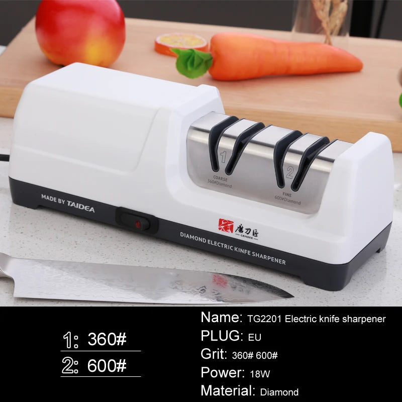 TAIDEA Electric Diamond Knife Sharpener New Upgrade Sharpening System Have Polishing Grit 360/600/1000# Professional Sharpeners