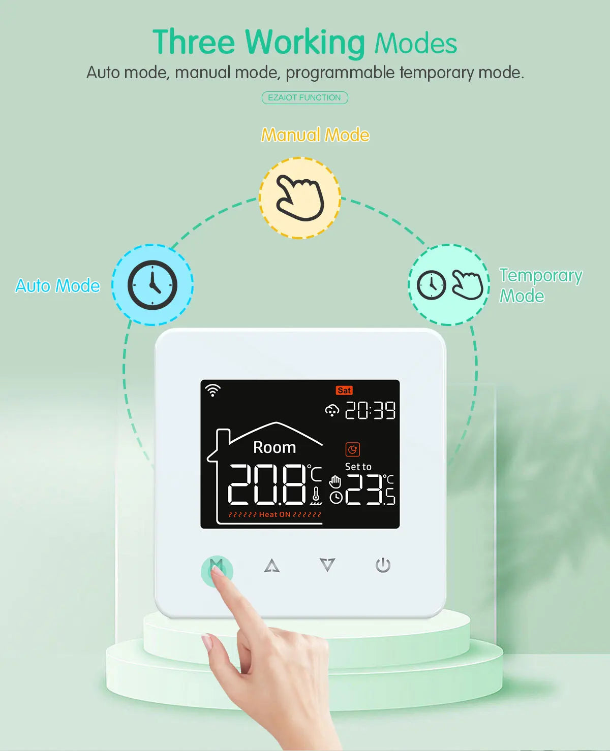 Tuya Smart Home Thermostat Water Electric Warm Floor Heating Gas Boiler WiFi Temperature Remote Controller with Google Alexa
