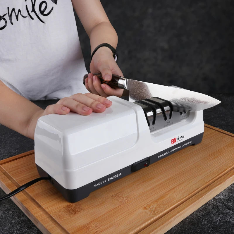 TAIDEA Electric Diamond Knife Sharpener New Upgrade Sharpening System Have Polishing Grit 360/600/1000# Professional Sharpeners